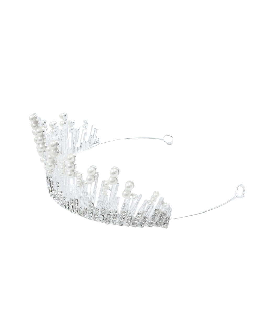Corona Plateada de Diadema con piedras  - M87 Oro Laminado