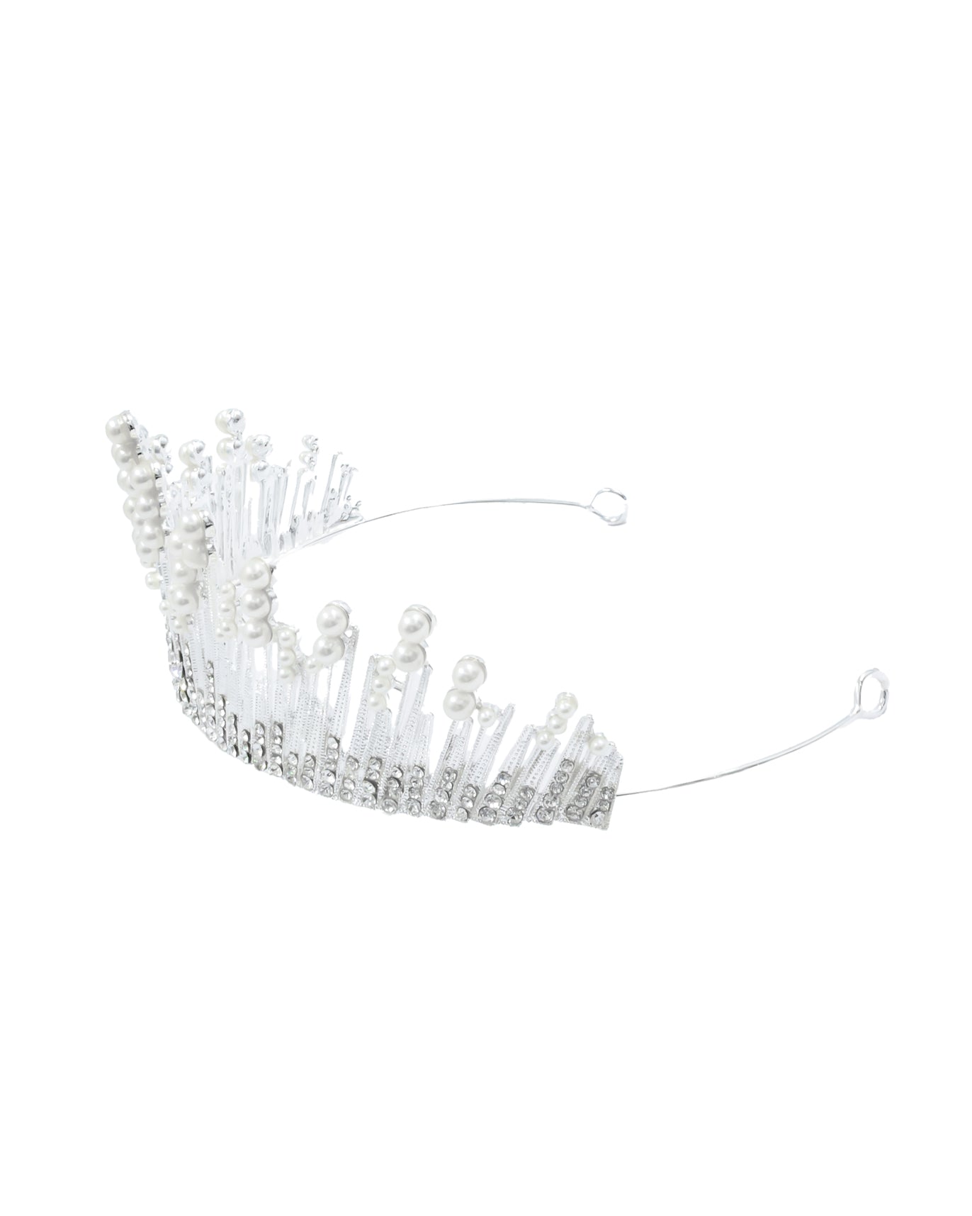 Corona Plateada de Diadema con piedras  - M87 Oro Laminado
