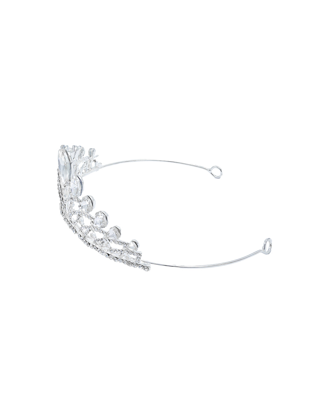 Corona Plateada de Diadema con piedras  - M6 Oro Laminado