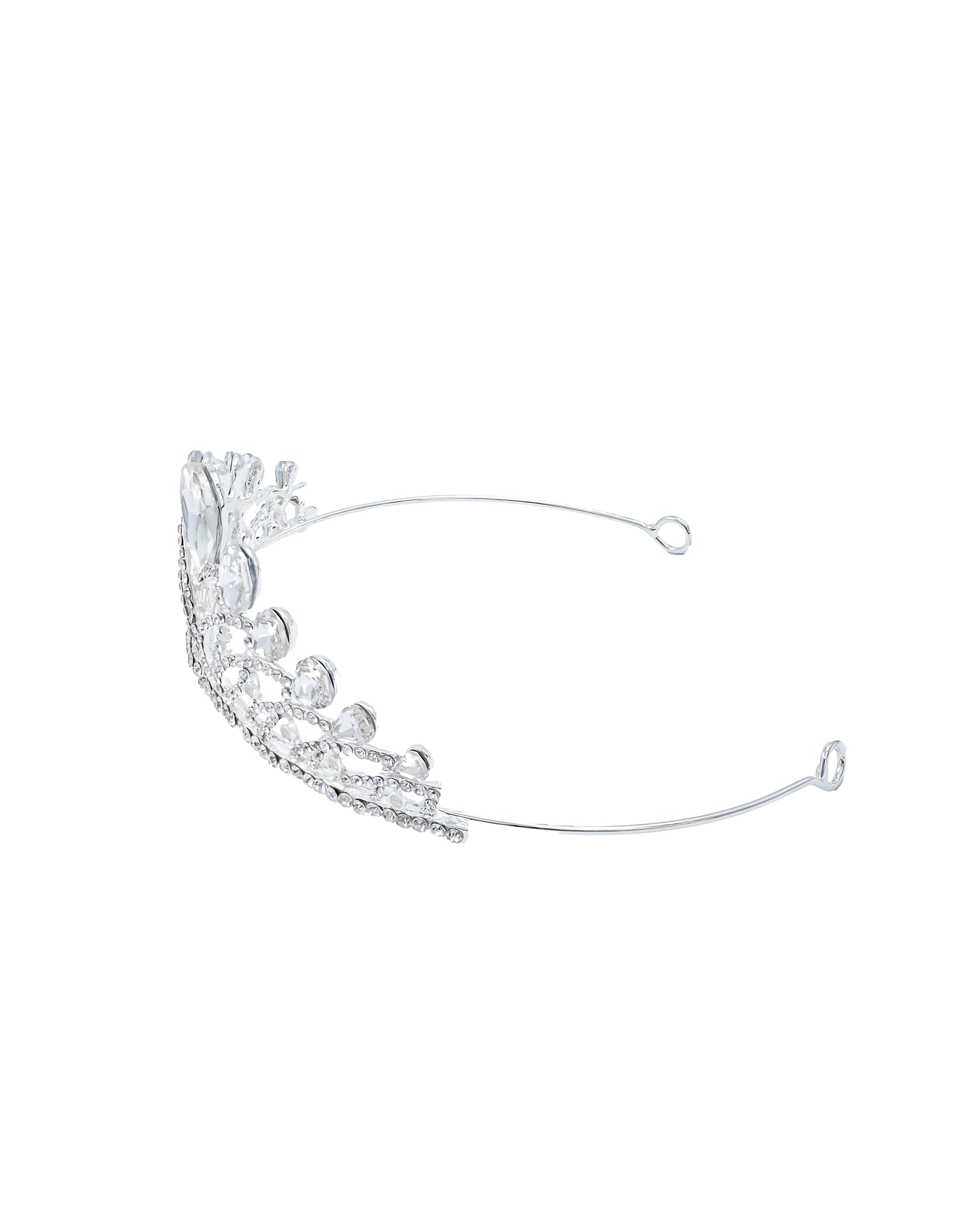 Corona Plateada de Diadema con piedras  - M6 Oro Laminado