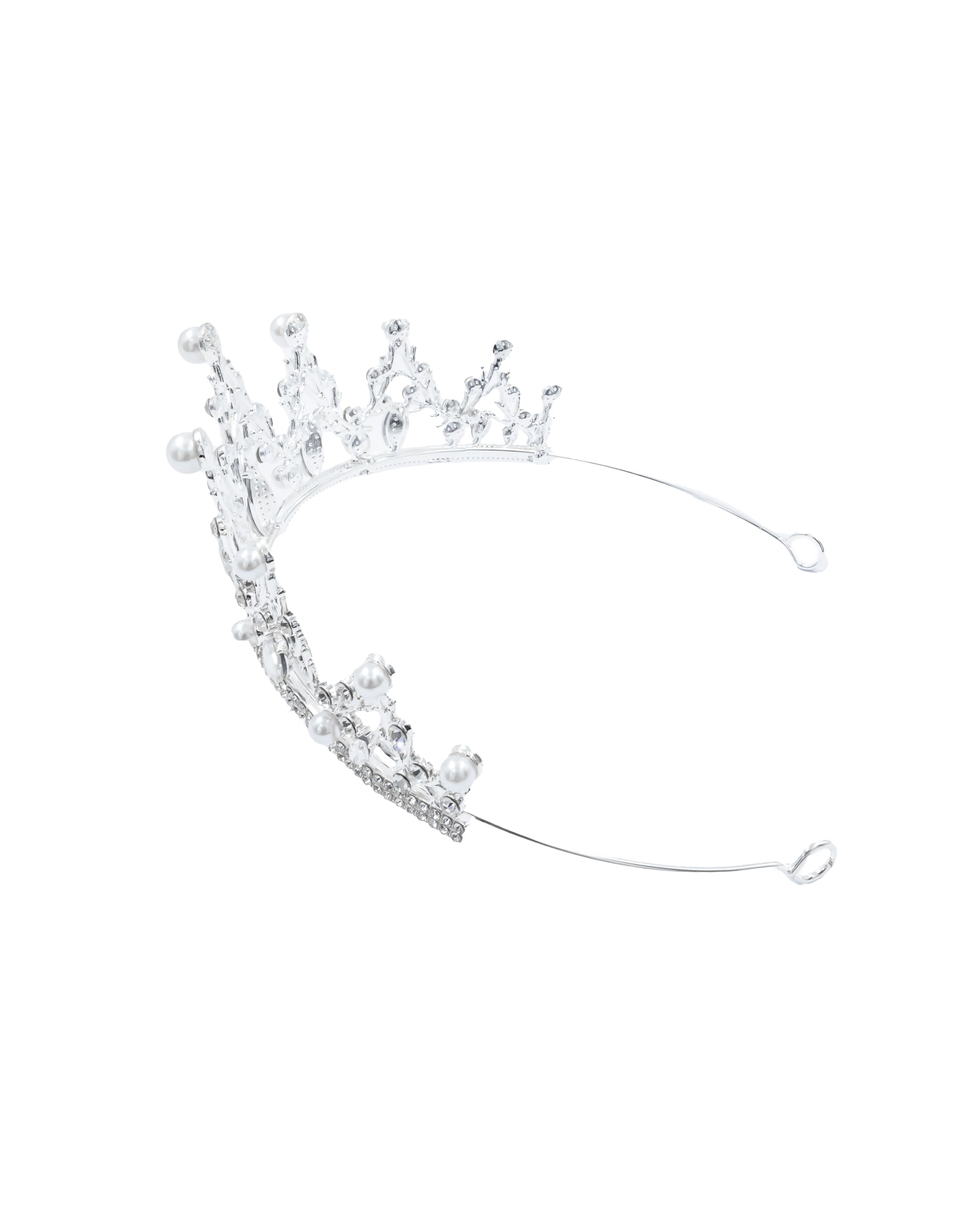Corona Plateada de Diadema con piedras  - M47 Oro Laminado