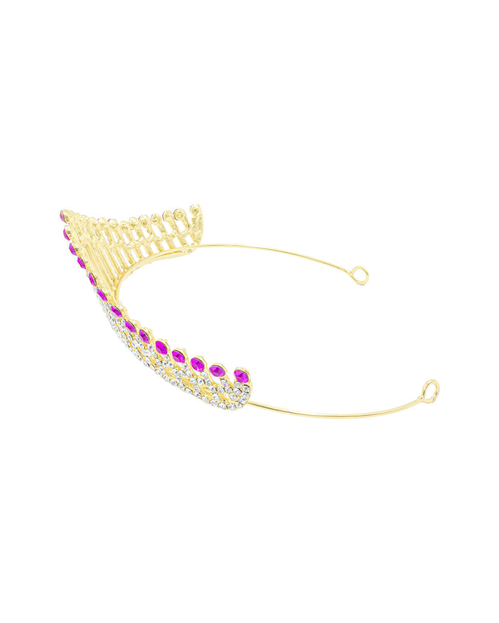 Corona Dorada de Diadema con piedras  - M154 Oro Laminado