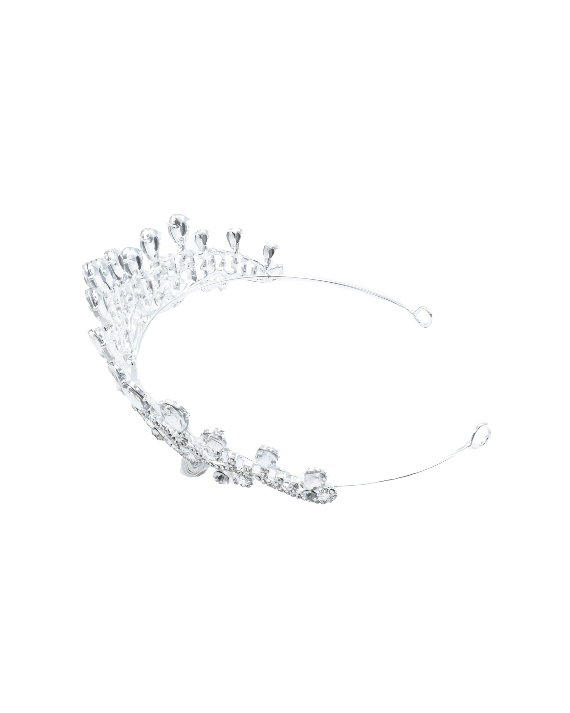 Corona Plateada de Diadema con piedras  - M62 Oro Laminado