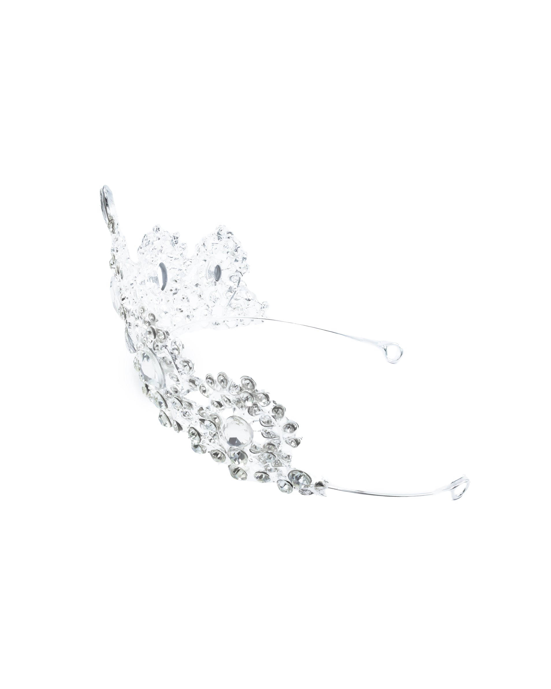 Corona Plateada de Diadema con piedras  - M49 Oro Laminado