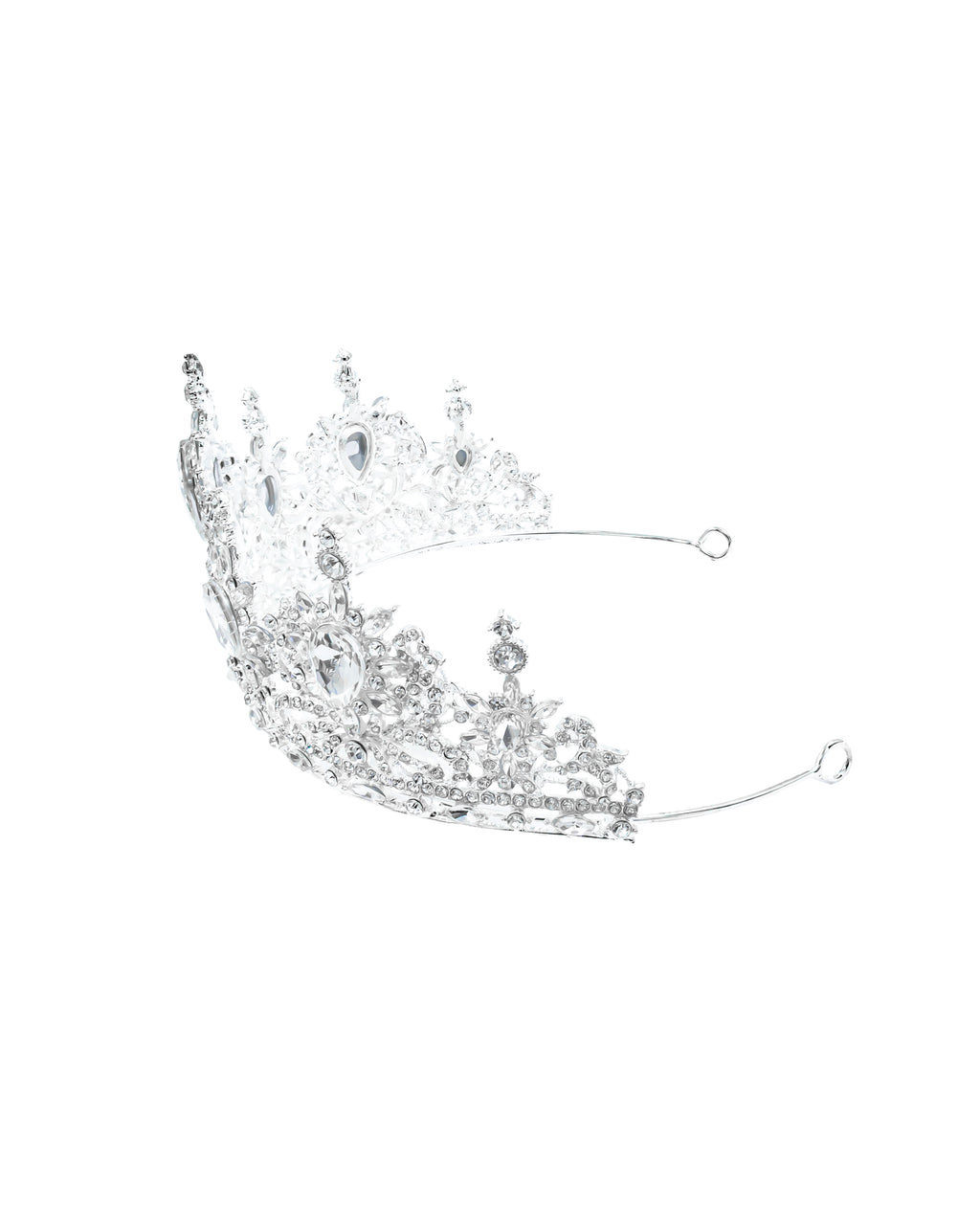 Corona Plateada de Diadema con piedras  - M78 Oro Laminado