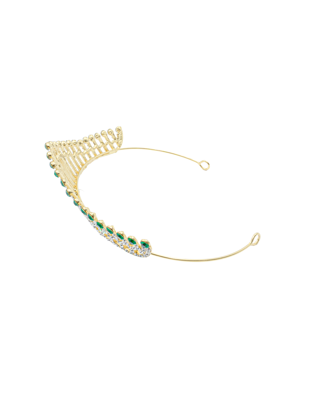 Corona Dorada de Diadema con piedras  - M253 Oro Laminado