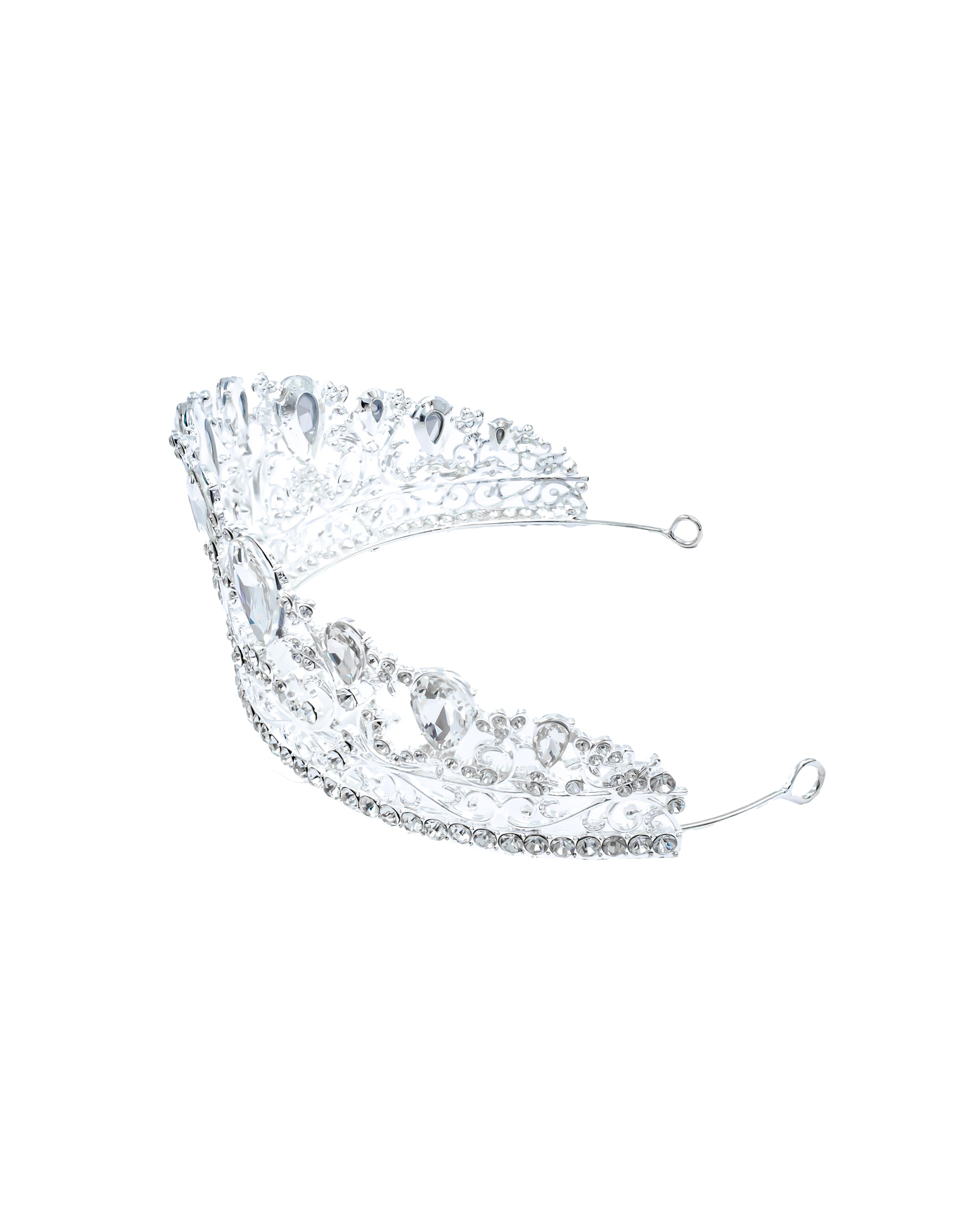 Corona Plateada de Diadema con piedras  - M76 Oro Laminado
