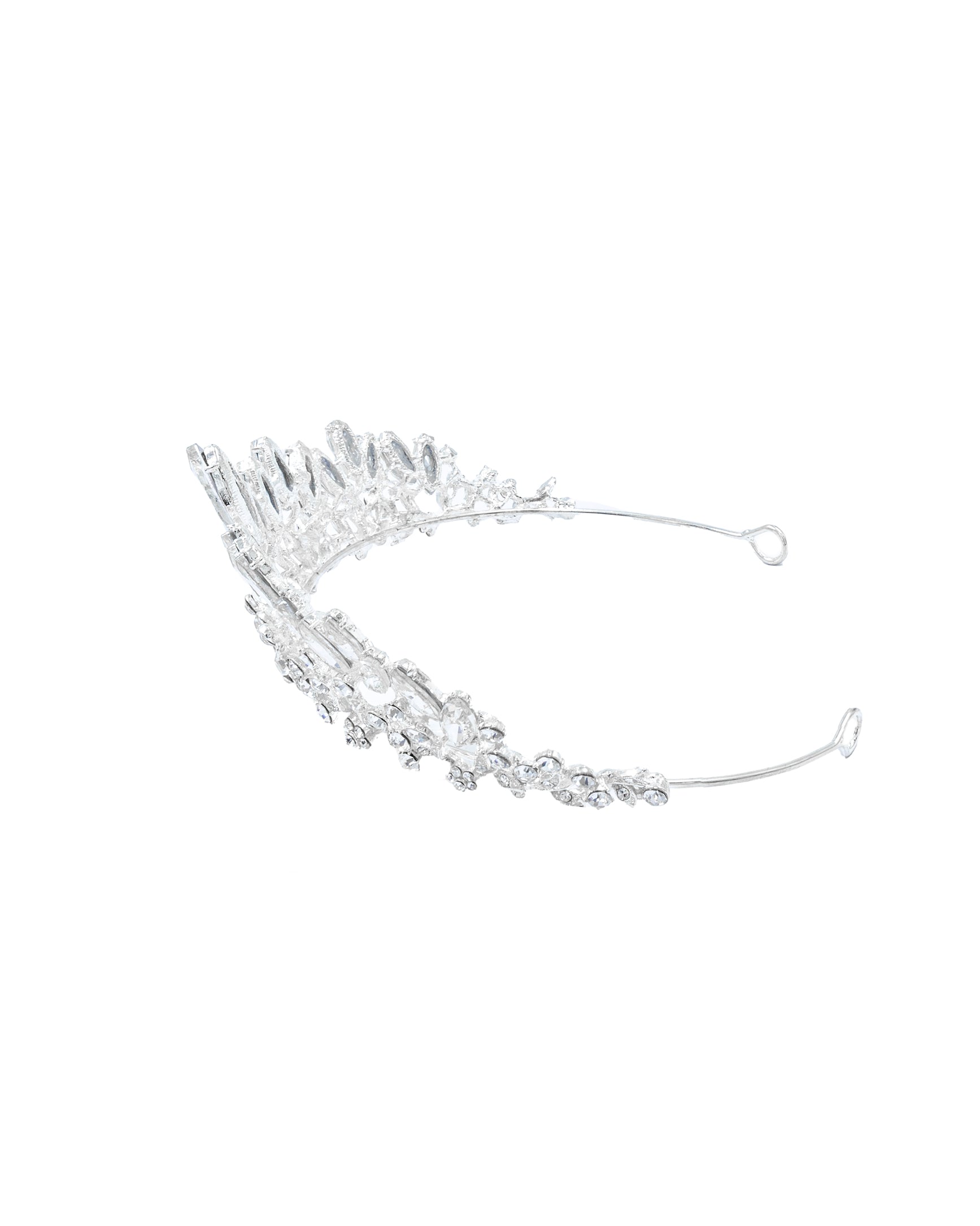 Corona Plateada de Diadema con piedras  - M73 Oro Laminado