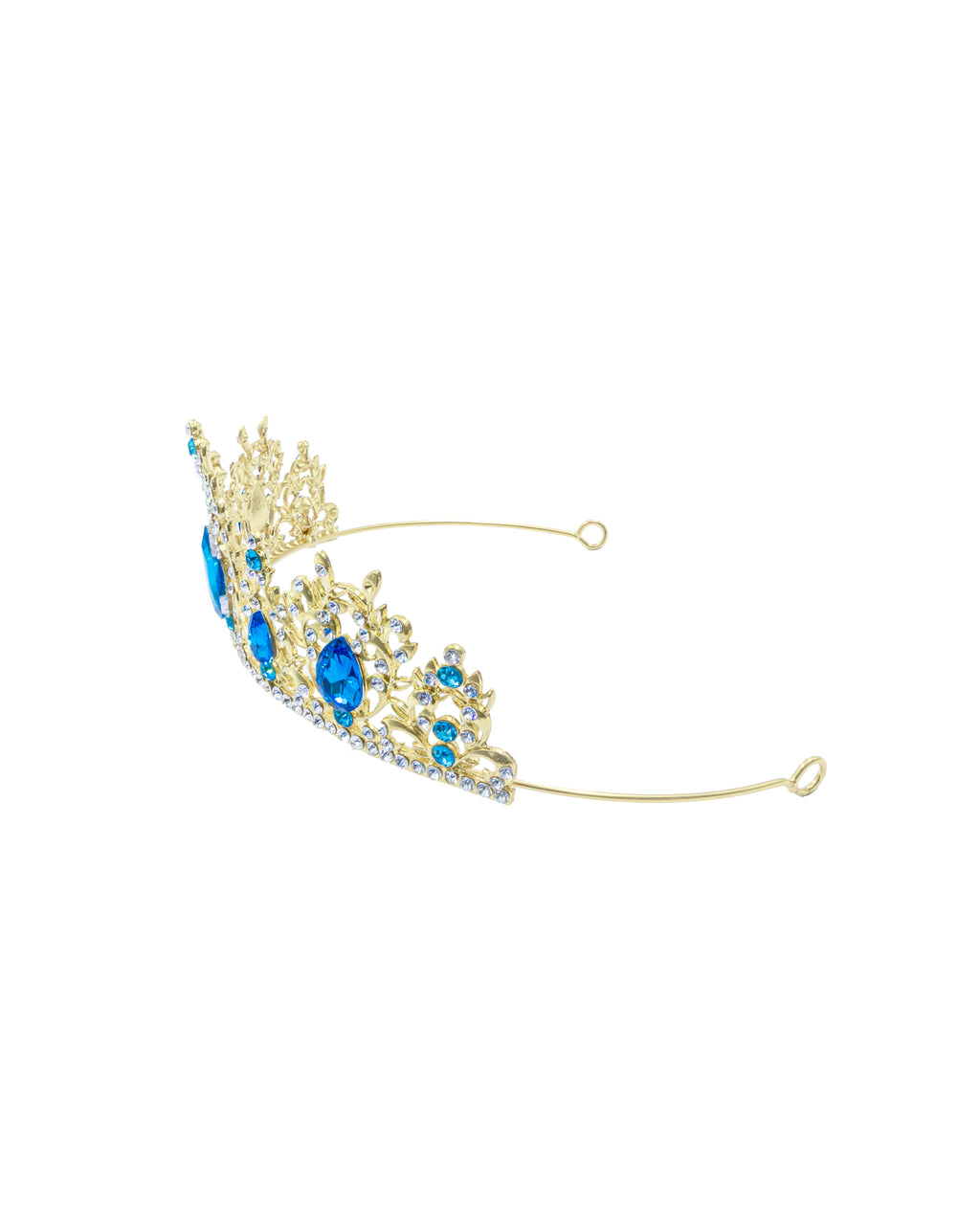 Corona Dorada de Diadema con piedras  - M211 Oro Laminado