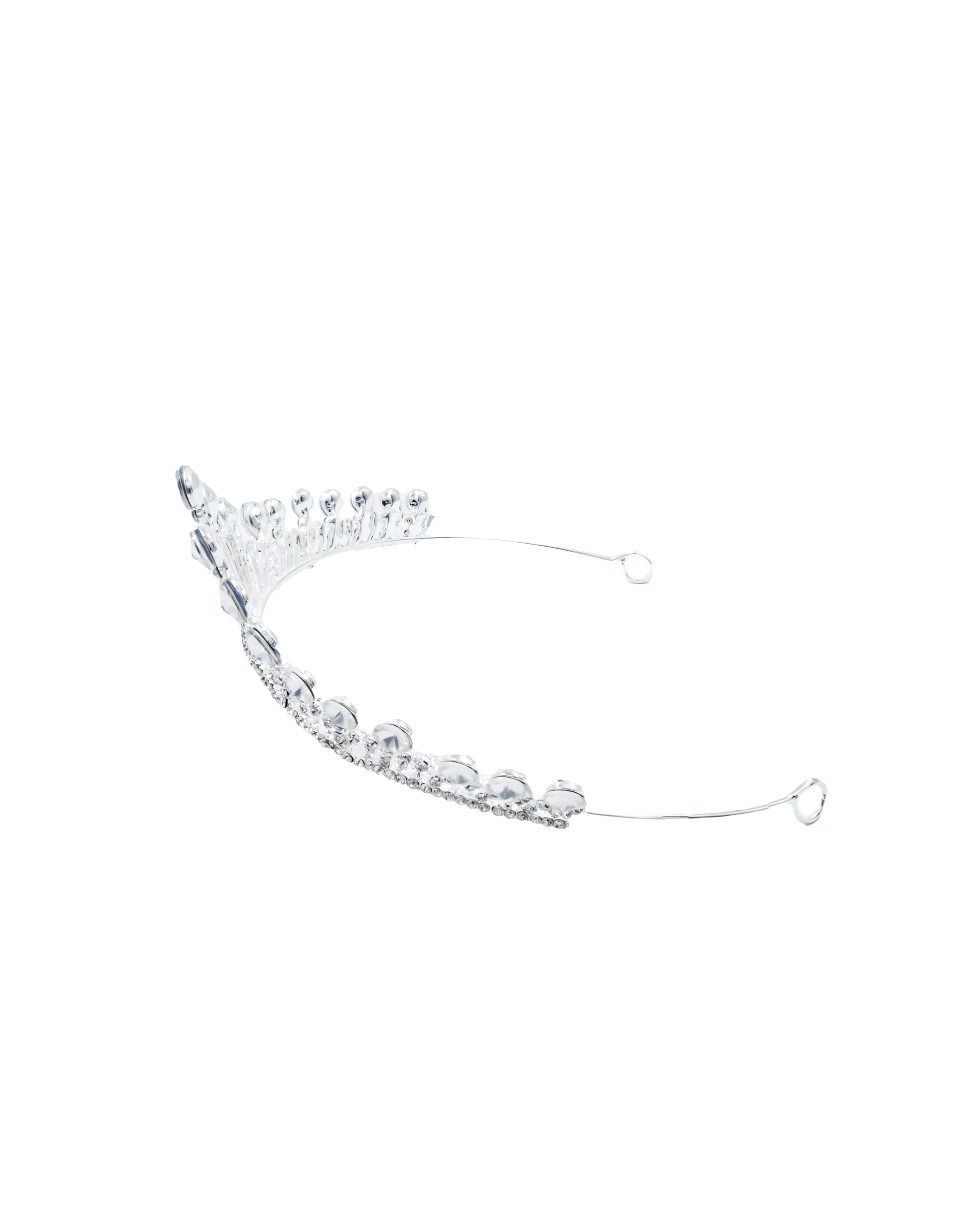 Corona Plateada de Diadema con piedras  - M40 Oro Laminado