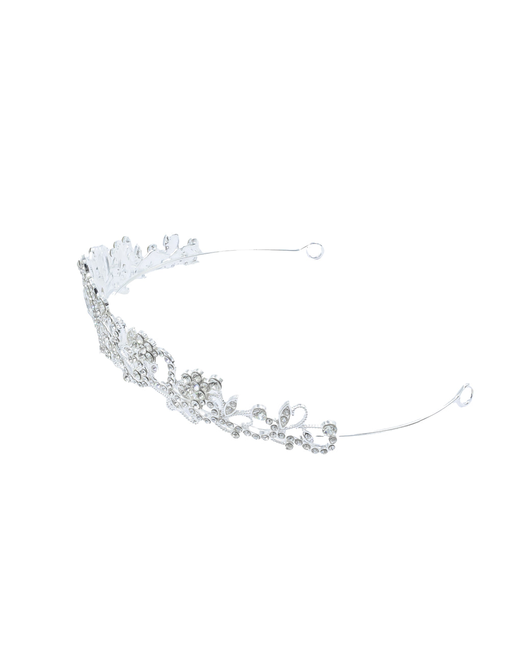 Corona Plateada de Diadema con piedras  - M102 Oro Laminado