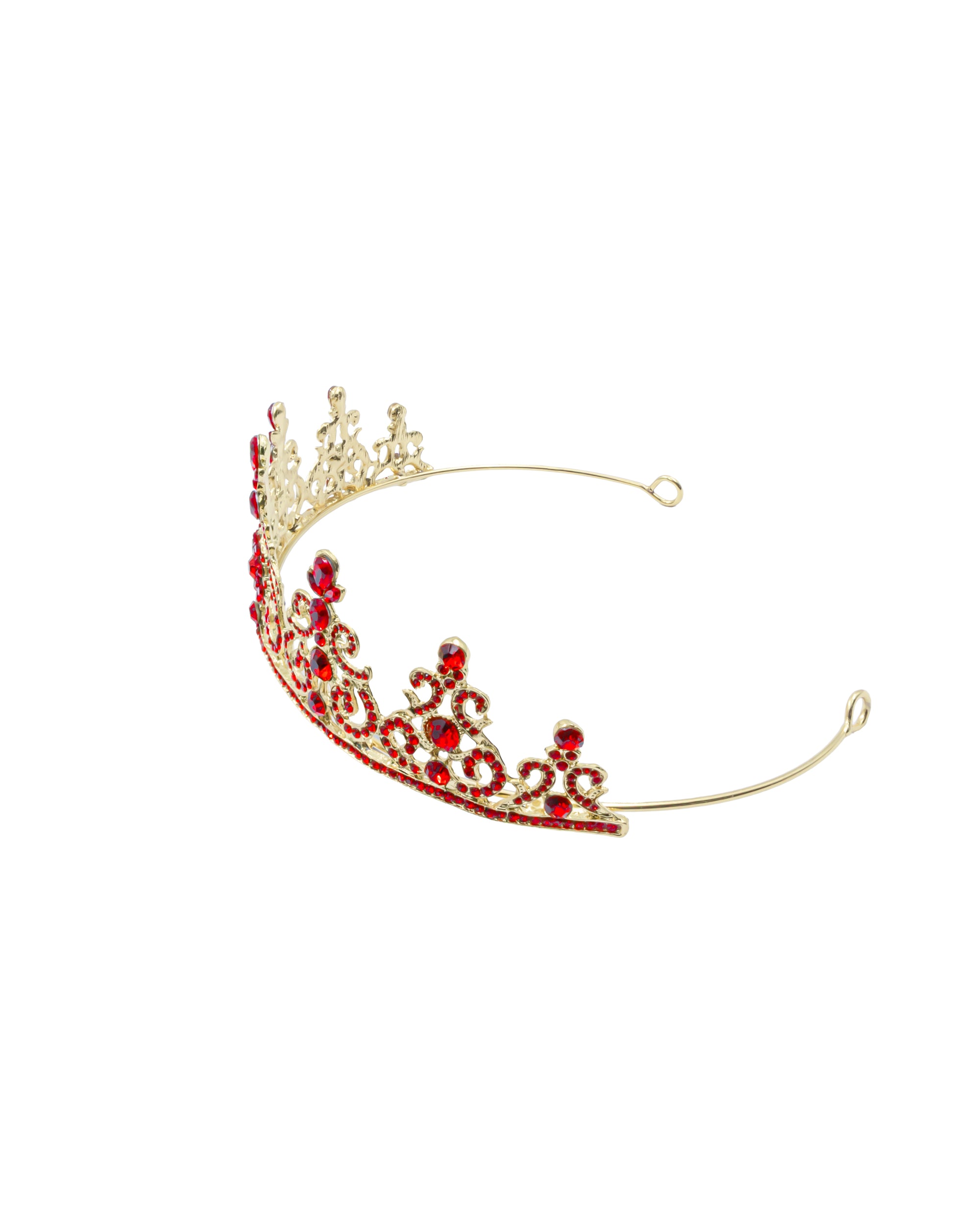 Corona Dorada de Diadema con piedras  - M235 Oro Laminado