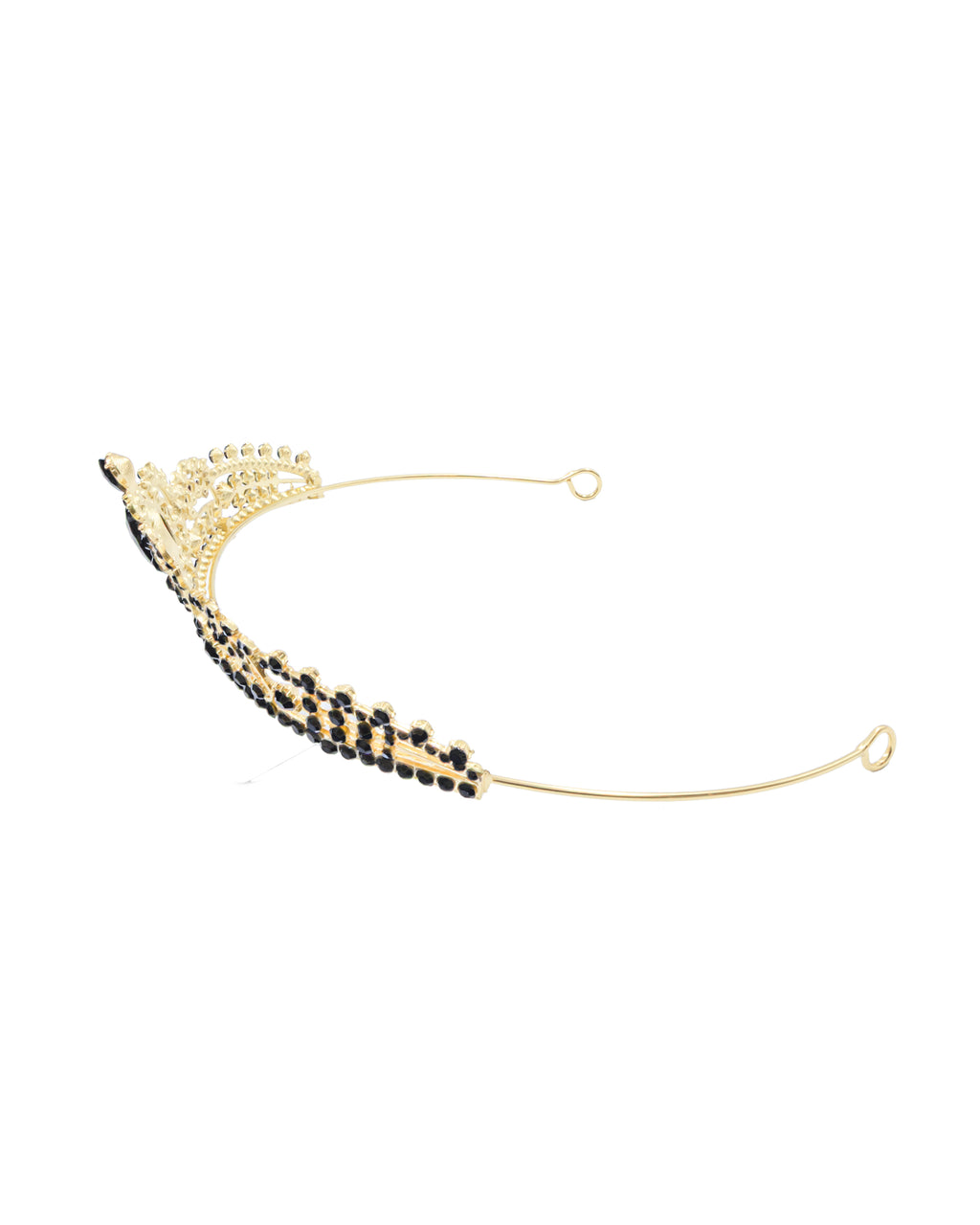 Corona Dorada de Diadema con piedras  - M199 Oro Laminado