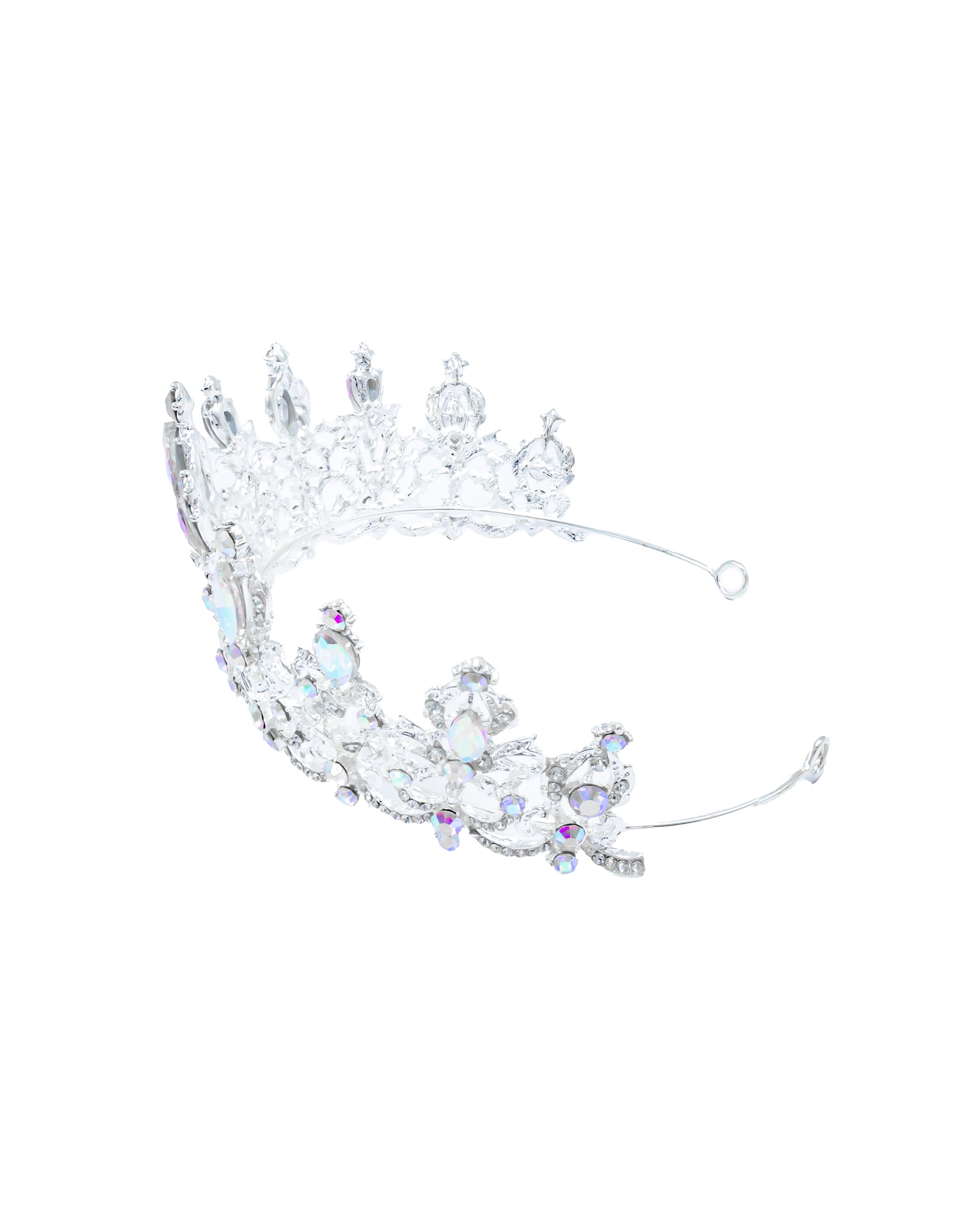 Corona Plateada de Diadema con piedras  - M72 Oro Laminado
