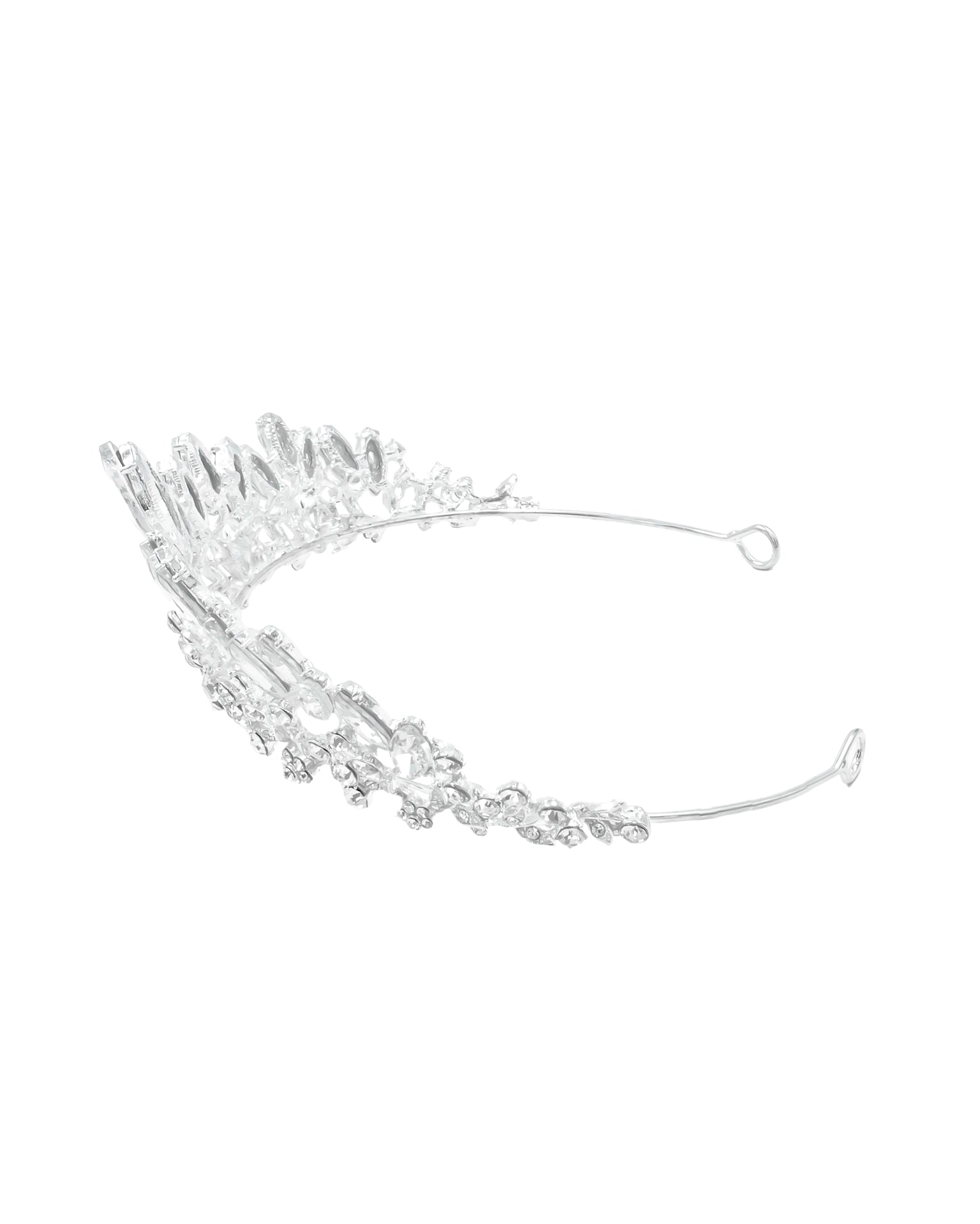 Corona Plateada de Diadema con piedras  - M68 Oro Laminado